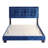 Pisa Velvet Upholstered Platform Bed Frame with Adjustable Headboard, Solid Wood Beam Support System, No Box Spring Required-2110187612-2110187614