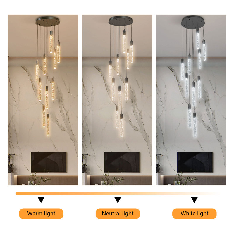 10 - Light LED Pendant, Silver