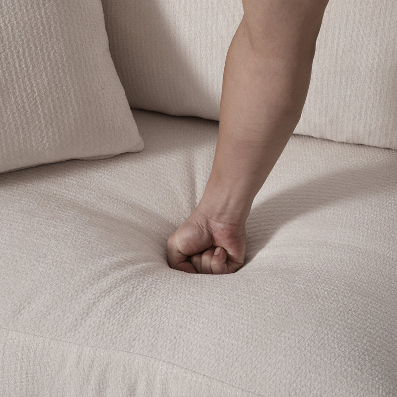 Causeuse, canapé-lit, canapé-lit avec matelas pour le salon, Beige