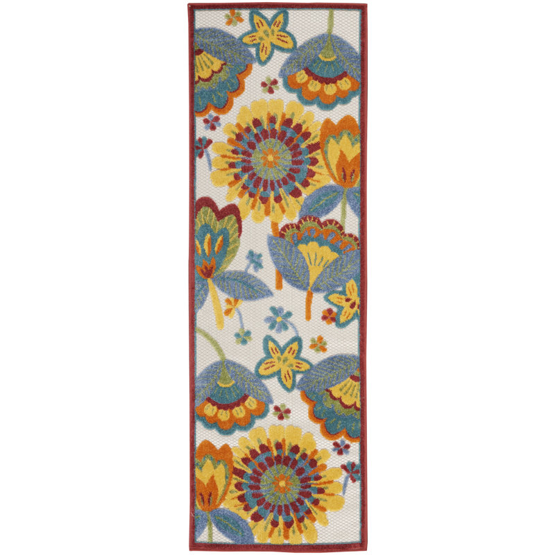 Tapis transitionnel multicolore Newton, Tapis de couloir 2 pi x 6 pi