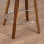 Swivel Upholstered Counter Stool with Solid Wood Frame-525380755