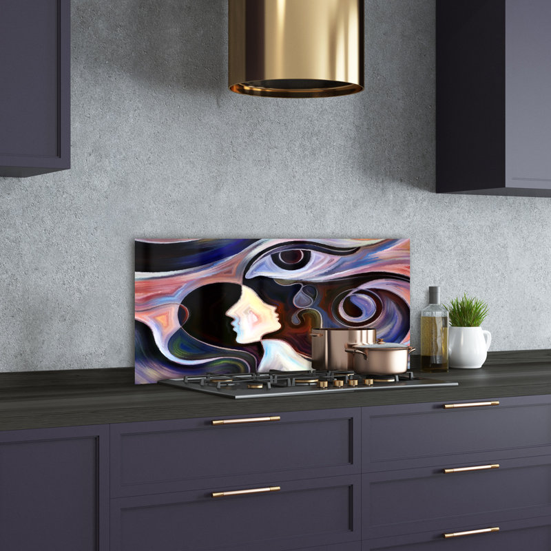 Bhavi 50cm W x 100cm L Glass Peel and Stick Panel