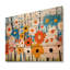 Impressionnistes floraux, champ de tournesols - Botanicals, impression sur bois rouge sur bois de pin naturel-1195509430