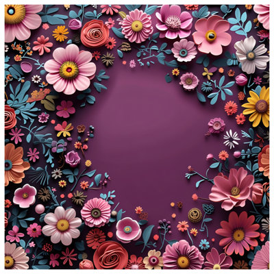Tapisserie murale florale - Art mural