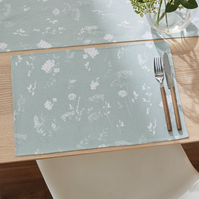 Meadowsweet Floral Placemat Pair
