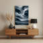 Paysage abstrait 36, art mural en métal bleu-1317184858