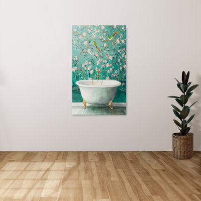 "Chinoiserie Bath II" by Julia Purinton Print on Canvas