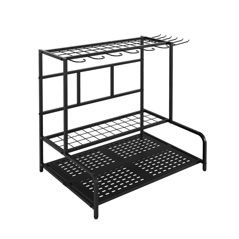 Organisateur d'outils de jardinage avec crochets, support pour outils de jardinage, rangement pour garage