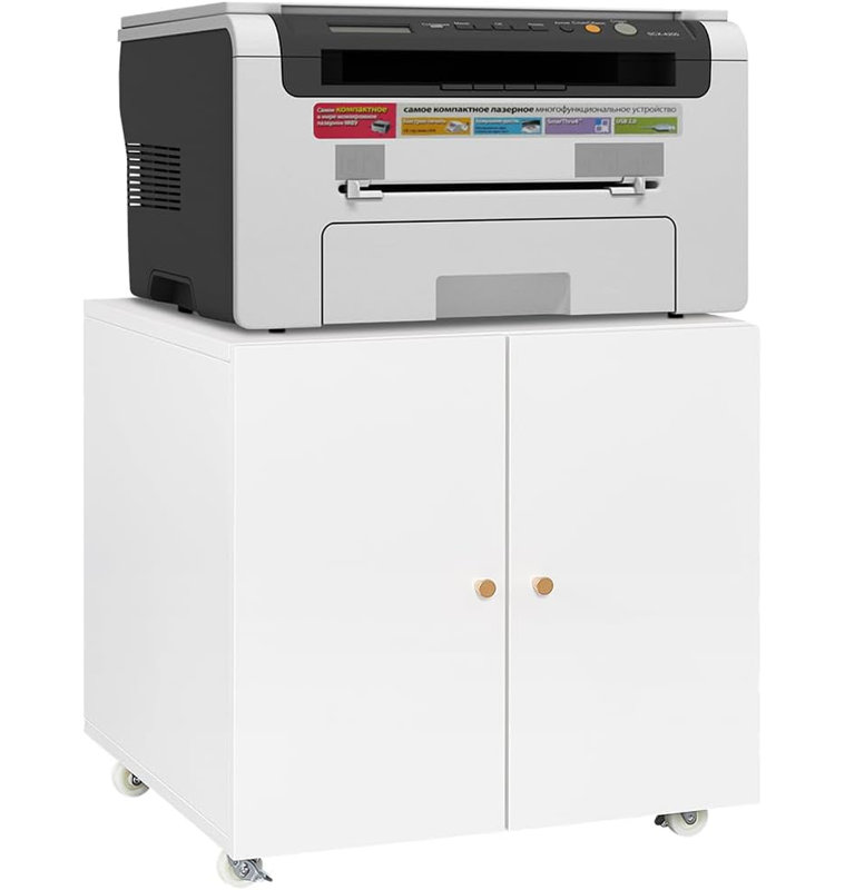 60cm H x 60cm W Printer Stand, White