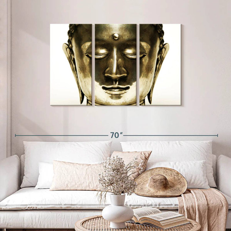 Faced Buddha, 28" H x 45" W