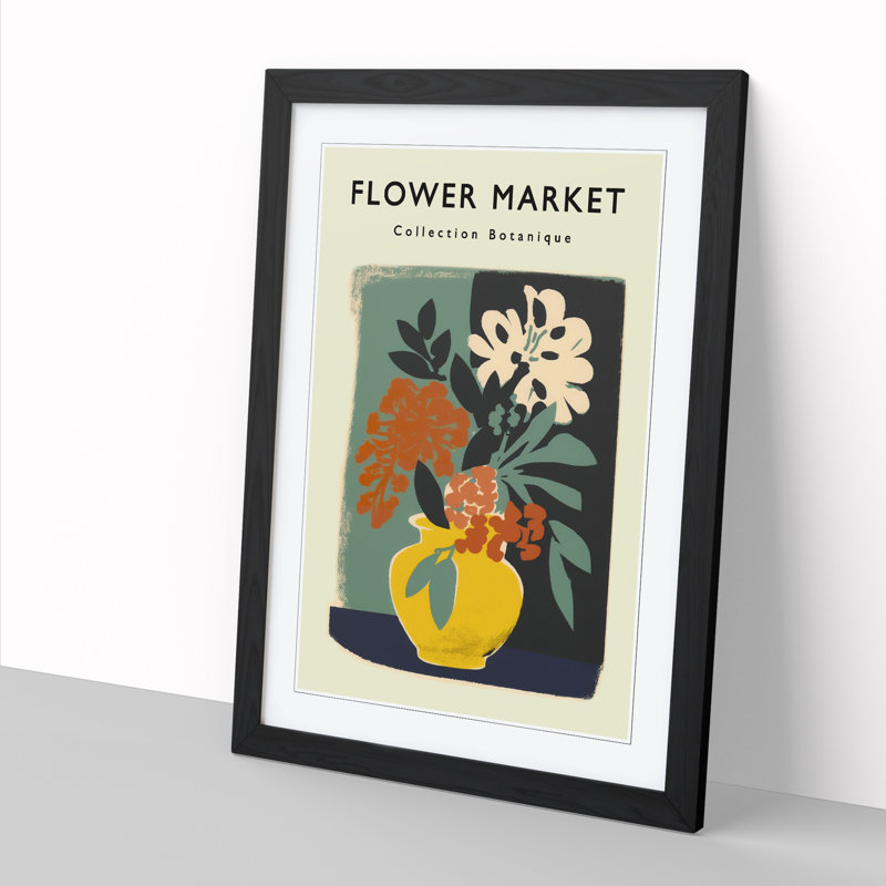 A Flower Market Exhibition Collection No.1 - Single Picture Frame Print on Wood, 46cm H x 34cm W x 2cm D
