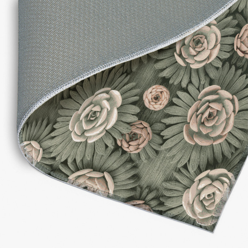 Tapis d'intérieur et d'extérieur brun Botanical, Rectangulaire 2 pi x 3 pi