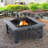 Harter Square Steel Wood Burning Smokeless Fire Pit