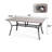 Outdoor Dining Table For 6, 66.29" Long Rectangular Metal Wrought Iron Table With Umbrella Hole,Brown-1976091130