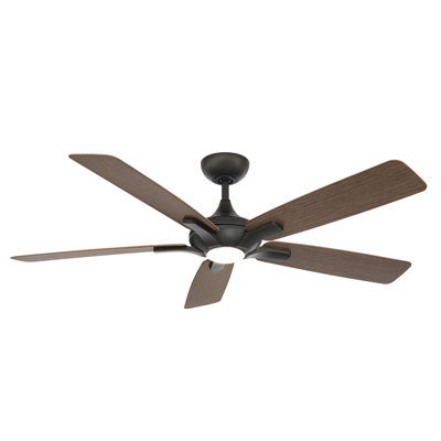 Mykonos 5 - Blade Smart Ceiling Fan with Remote Control and LED Light Kit Included, Works With Alexa and iOS / Android App