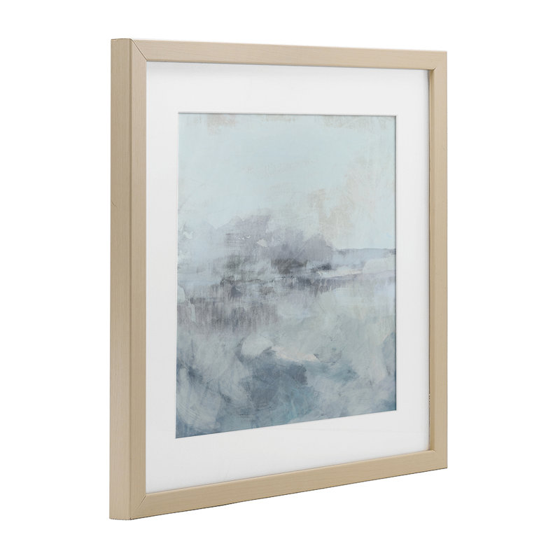 «Ethereal Mist Horizon», impression encadrée sous verre, design par June Erica Vess, Cadre de récolte en pin