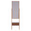 Boði Solid Wood Flat Freestanding Full Length Mirror with Drawers