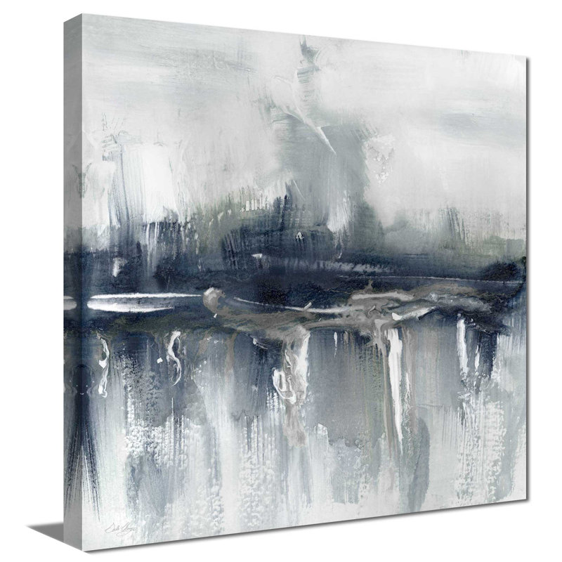 Indyscape II par Stella Chang - Peinture, L 18 po x H 18 po, Toile tendue