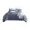 Swift Home Marilla 100% Cotton 5-Piece Clip Jacquard Pom Pom Texture Comforter Set - 2 Decorative Pillows Included - All-Seasonal Warmth, Durable, Easy Care
