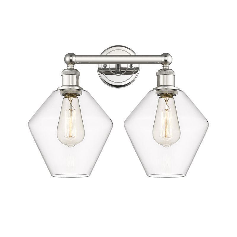 Éclairage pour meuble-lavabo à intensité variable 2 lumières Amylea, Clair, Nickel poli