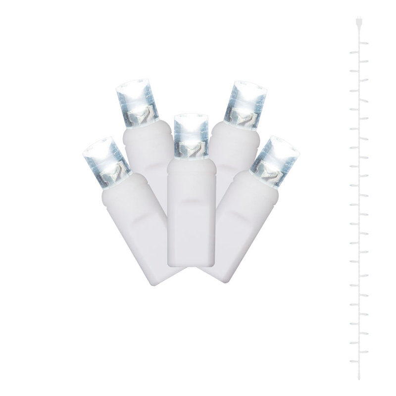 Rideau lumineux de Noël à DEL, Scintillement blanc pur, H 2 po x l 1 po x P 300 po