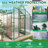 Heavy-Duty Aluminum Walk-In Greenhouse With 4Mm Polycarbonate Panels, Raised Base & Anchor Kit - Windproof All-Season Outdoor Greenhouse (Green) For Backyard/Terrace/Garden, Uv Protection & Drainage System-121307020-121307018