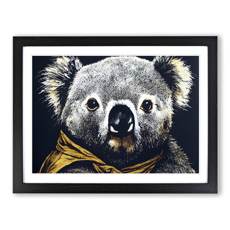 Unbeatable Koala Bear - Framed Print, Black, 46cm H x 64cm W x 2cm D