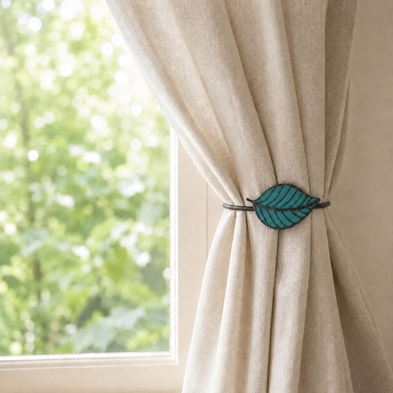 2.12 in. Overall Width Curtain Tieback, Teal