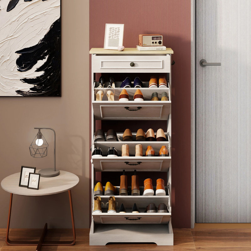 Armoire de rangement pour chaussures autoportante