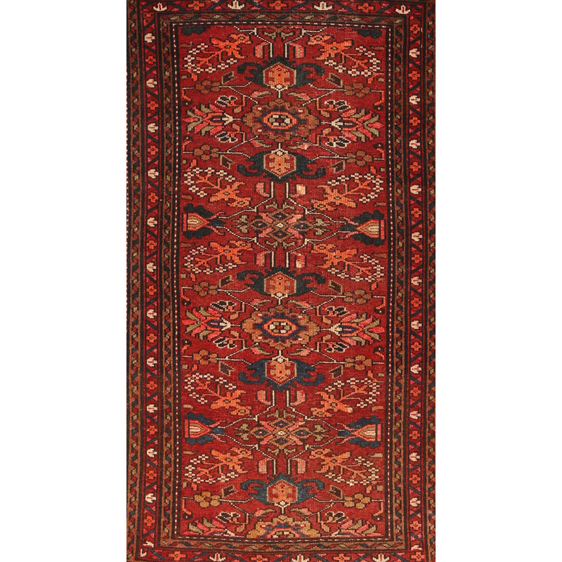 Tapis rouge/beige/brun traditionnel Tanmay, Rectangle 5 pi x 7 pi