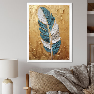 Boho Glam, exquise plume dorée, peinture I - reproduction sur toile