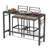 55" Pub Height High Top Bar Table With 2 Cushioned Bar Stools