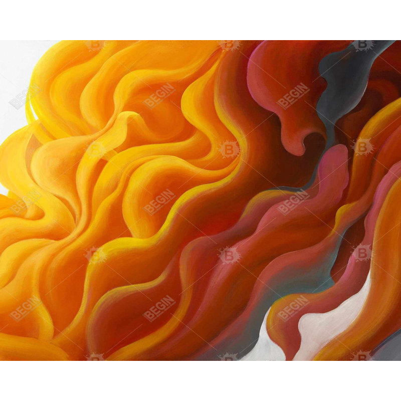 Fumée colorée - Formes abstraites encadrées pour la décoration intérieure