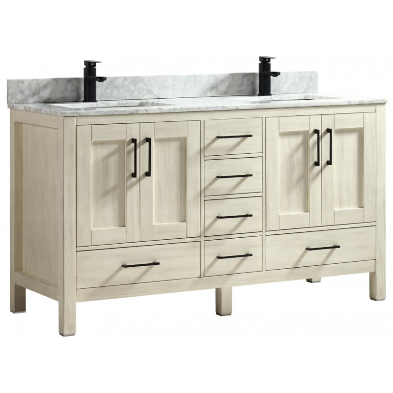 Goli 59'' Double Bathroom Vanity Base Only, Antique Beige