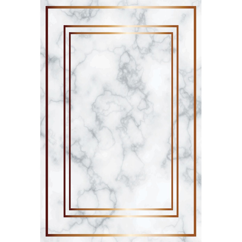 Stylish Hall Carpet (3.3 x 4.9 ft), 100% Polyester, 0.3 in Pile Height | Antibacterial, Non-Slip PVC Dot Underside | Woven Design with 3D Digital Printing | Machine Washable, Perfect for Home Décor & Comfort
