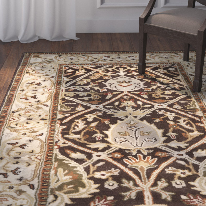 Tapis oriental en laine touffeté à la main Evie, Rectangle 7 pi 6 po x 9 pi 6 po