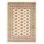 One-of-a-kind Hand-knotted Peshawar Bokhara Beige 4'7" x 6'6" Wool Rug
