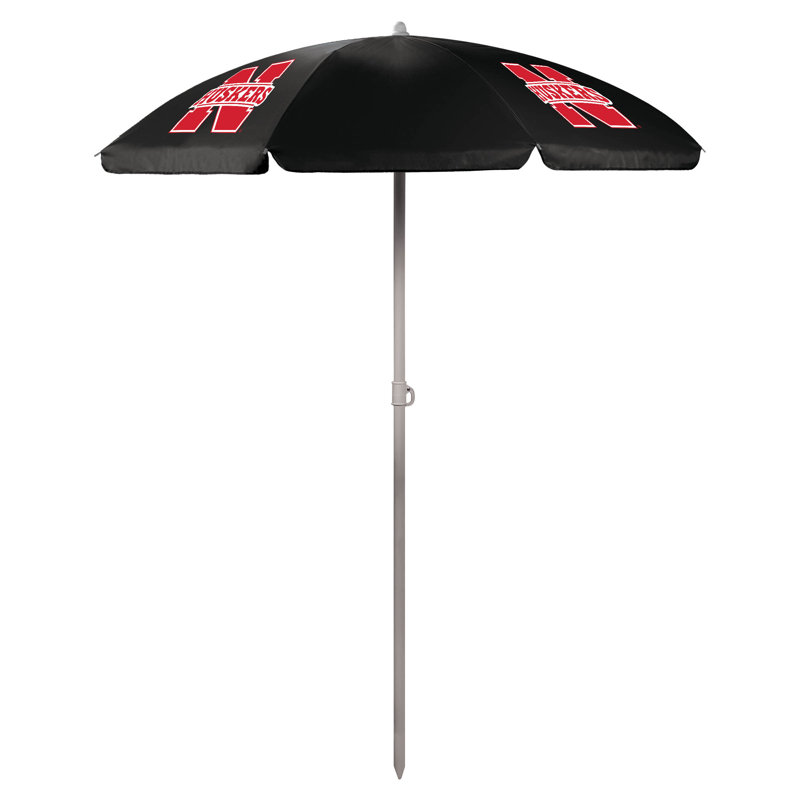 Parasol de plage 5,5 pi Ncaa, Noir, Nebraska