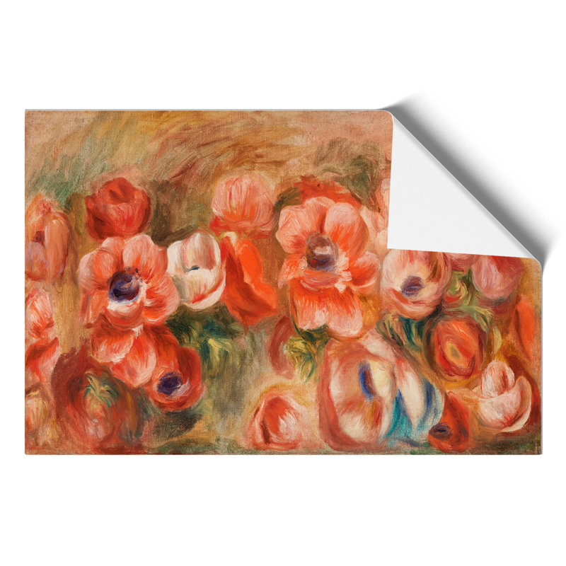 Anemones by Pierre-Auguste Renoir - No Frame Painting, 42cm H x 59cm W x 0.1cm D