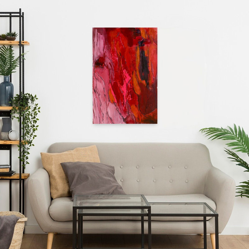 Art contemporain, art contemporain abstrait, H 24 po x l 16 po