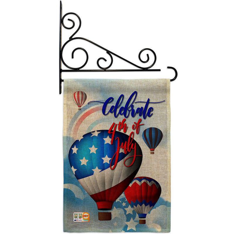 Double Sided 18.5'' H x 13'' W Polyester Independence Day Garden Flag