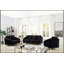 Causeuse moderne chic en velours noir Livia