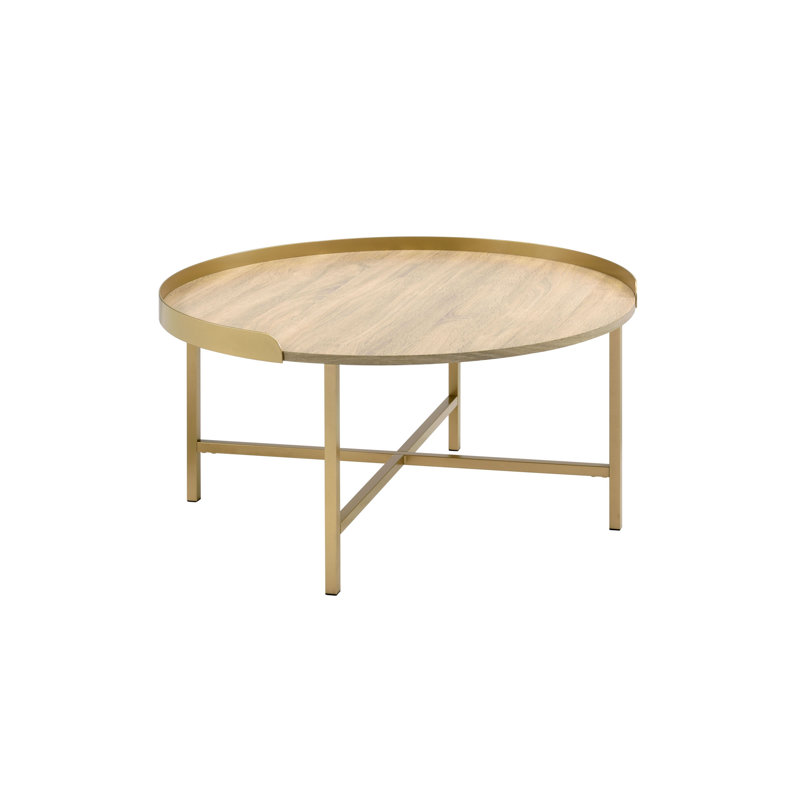  Table basse en bois et métal 34 po