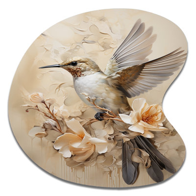 Denain - Hummingbird Drop Shape Irregular Metal Wall Decor