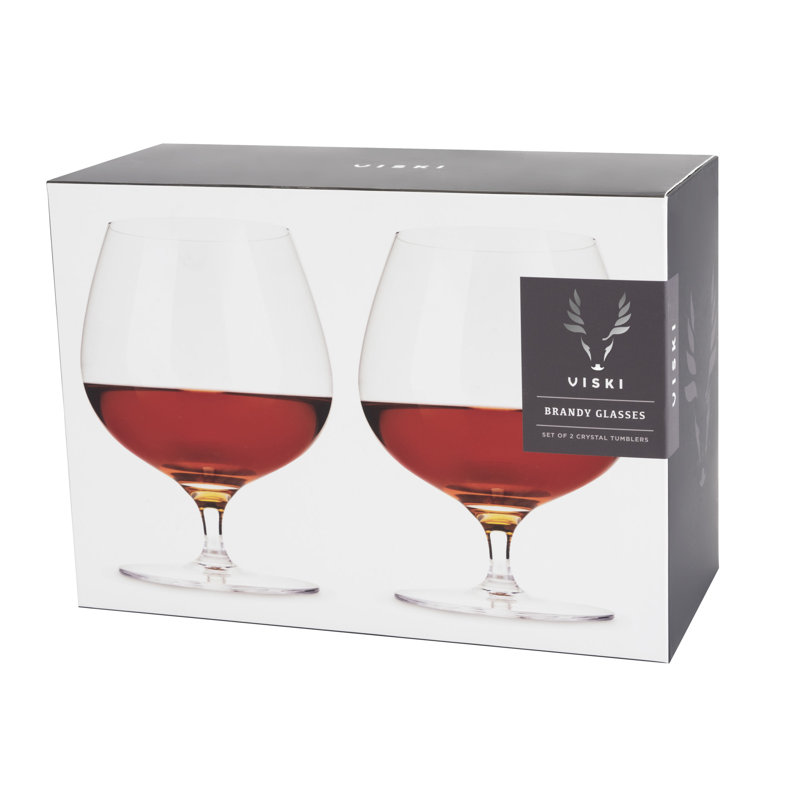 Raye Crystal Wingback Brandy Glasses