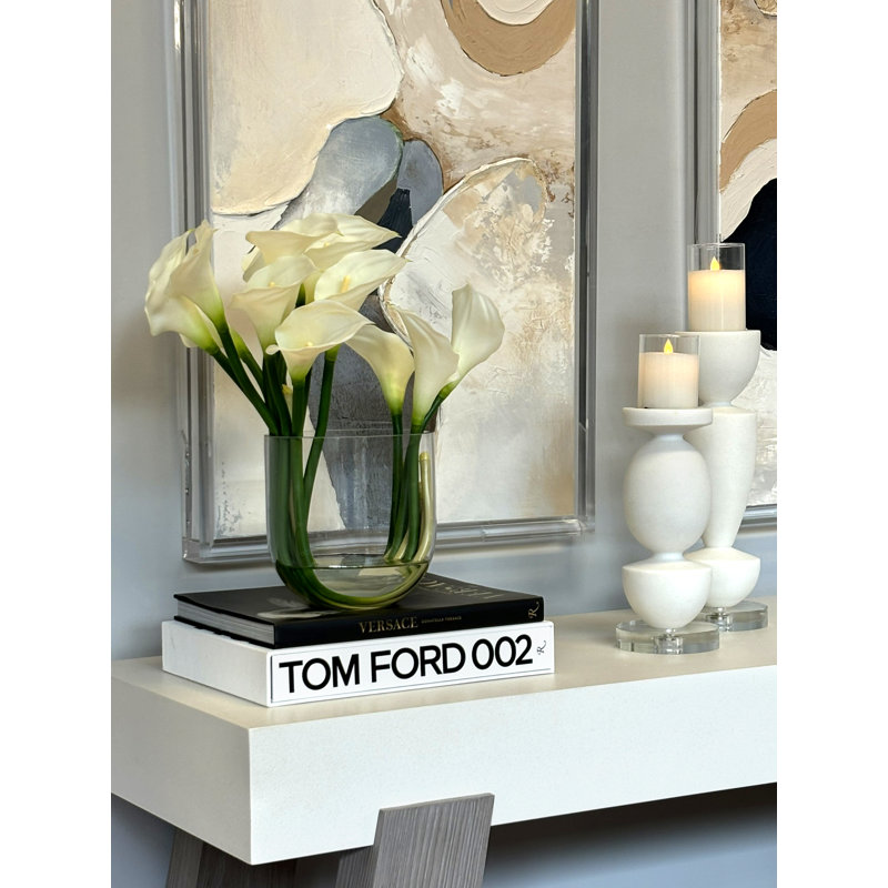 Calla Lilies In Glass Vase