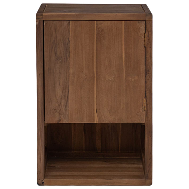  Bathroom Side Cabinet Natural Solid Teak Wood Rustic Furniture Storage