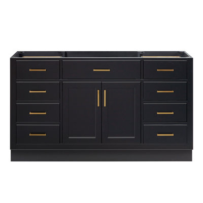 Osoria 60'' Solid Wood Single Bathroom Vanity Base Only, Base Cabinet without Top