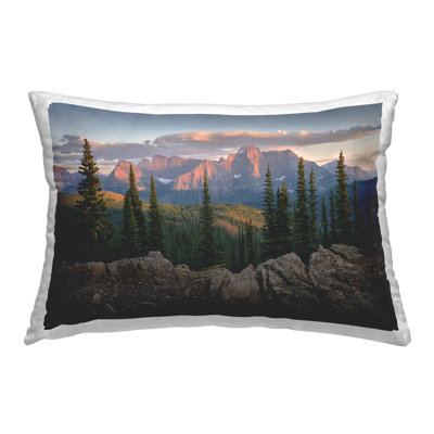 Diurnal Mountain Scenery Decorative Printed Throw Pillow Design by Hunter Page Photography