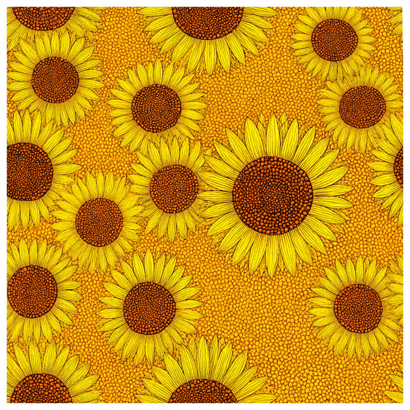 Édredon fleuri tournesol Boho Boho, Simple extra long
